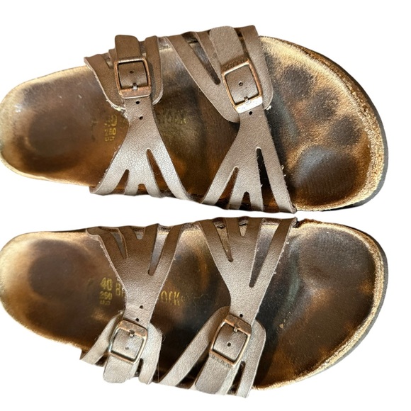 Birkenstock Granada Strap Sandals Leather Sand Beach Nubuck Sz.40 - Picture 4 of 9
